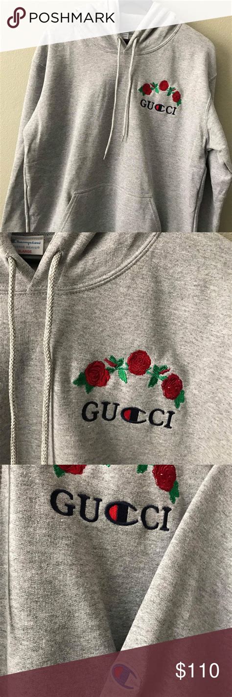 gucci x champion hoodie cheap|original gucci hoodie.